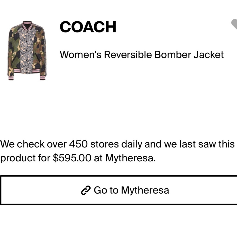 COACH Reversible Bomber Jacket - Picture 5 of 11
